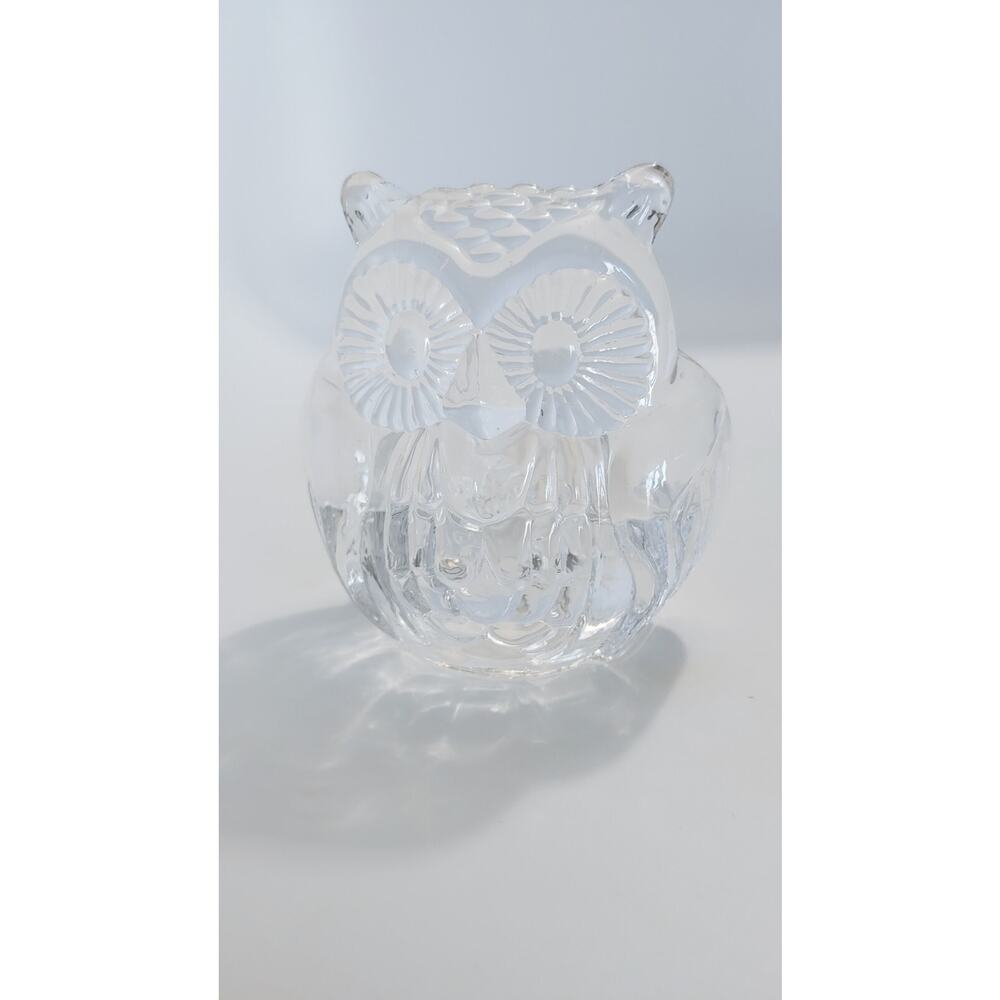 Party Lite Owl Candle Holder Glass-Battery Operated Votive Candle Included-4" - Picture 11 of 16